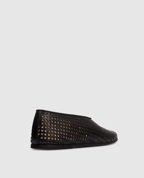 Marsell Black leather Forata ballet flats with perforations MW8436P010