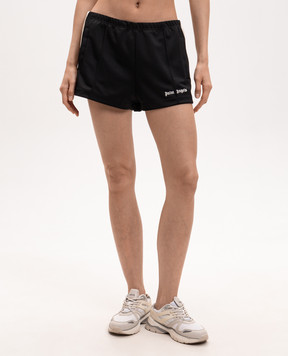 Palm Angels Black shorts with stripes PWCL005S26FAB001
