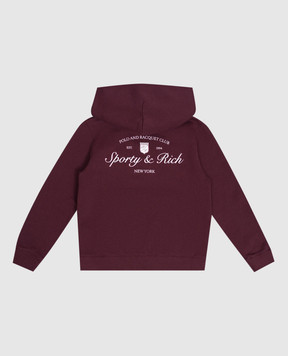 Sporty & Rich Children's burgundy insulated hoodie Syracuse WS07575325RE02