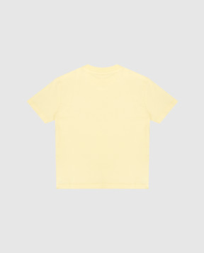 Palm Angels Children's yellow T-shirt with print PGAA002S26JER002