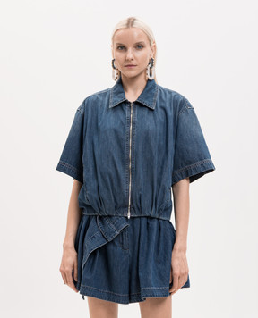 Juun.j Blue denim jacket with short sleeves JW6464W55P