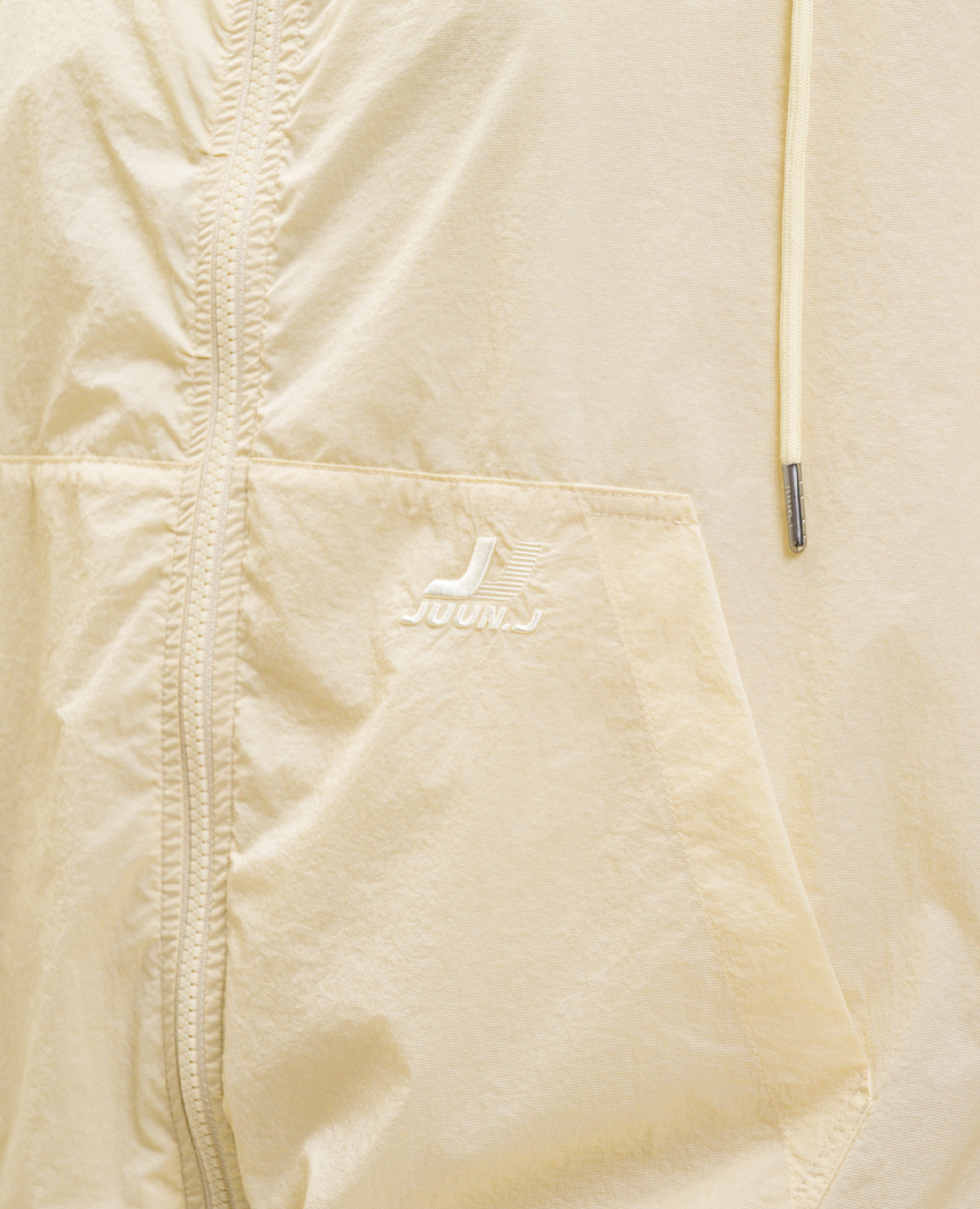Yellow windbreaker with logo embroidery Juun.j 5