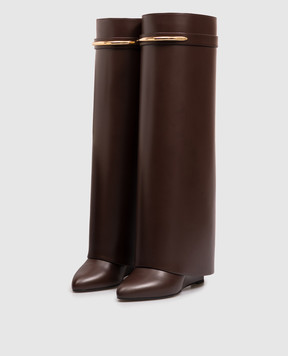 Givenchy Brown leather Shark Pinch boots BE703XE1J7