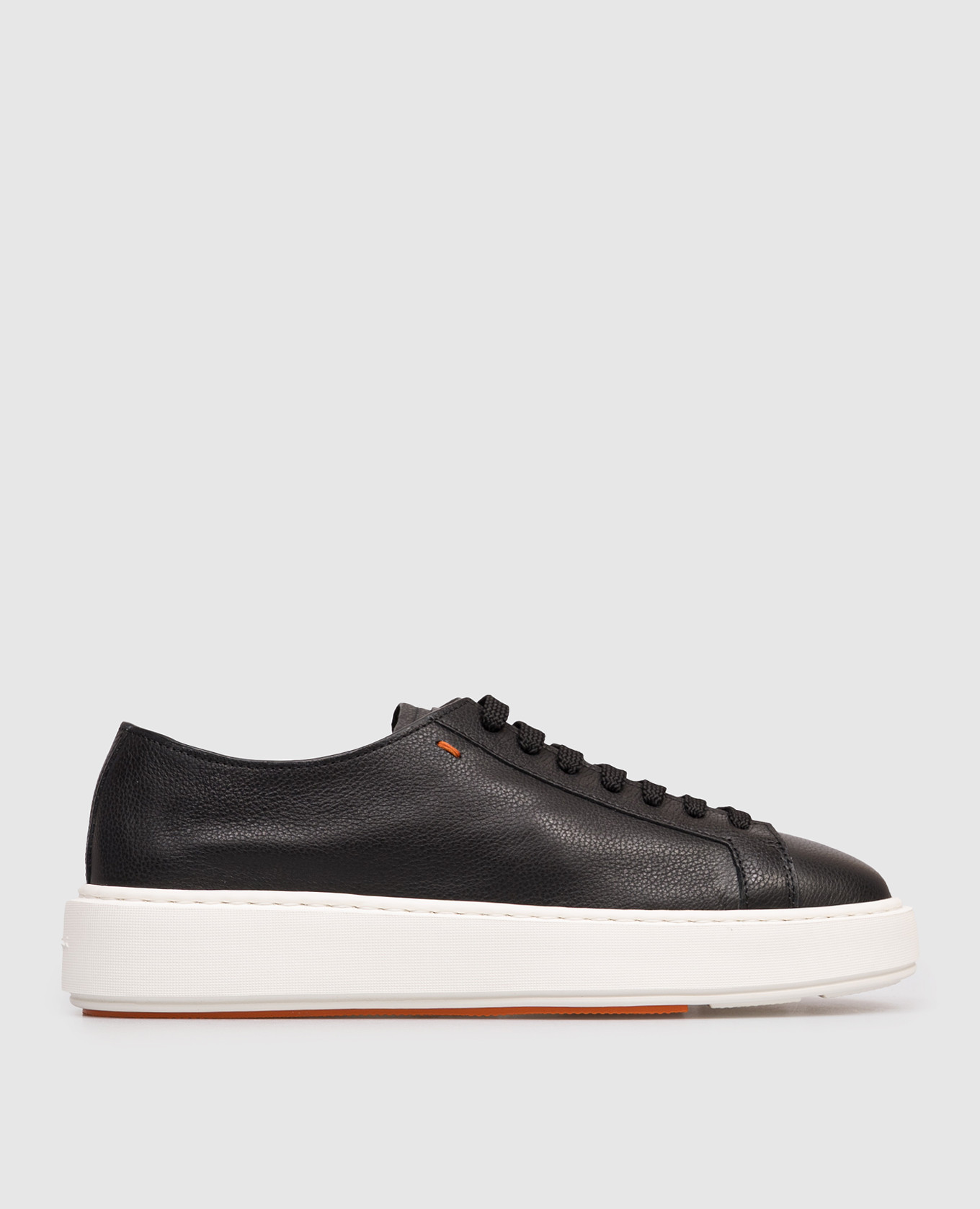 Black leather sneakers