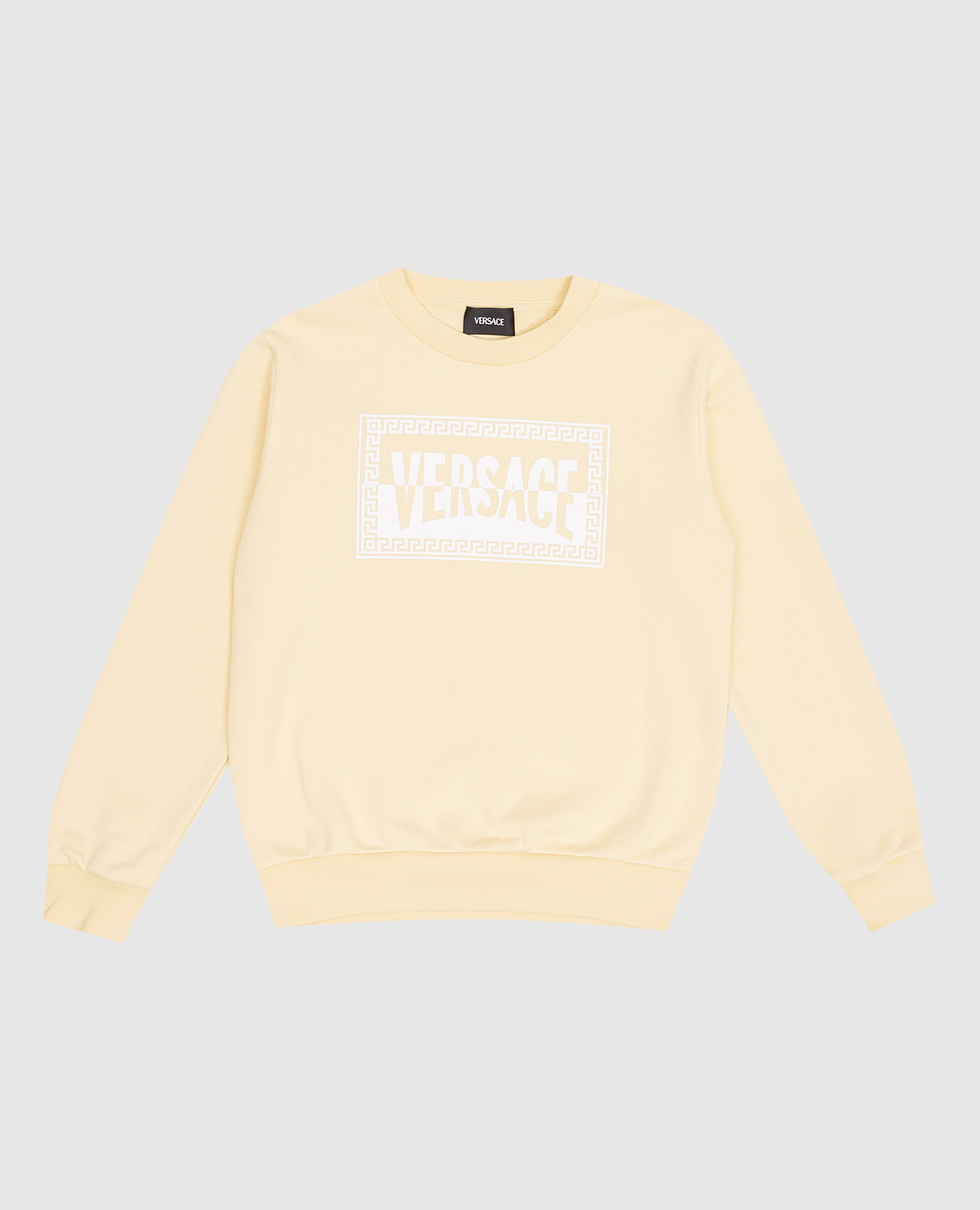 

Children's yellow sweatshirt with logo print Versace