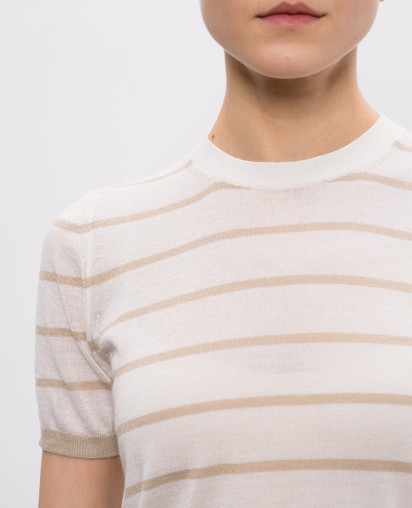 

FAVETTA ivory cashmere and silk top Max Mara, Beige