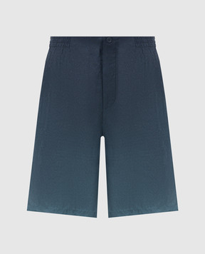 Off-White Blue Arrow monogram pattern shorts 44MCB09KF26F004
