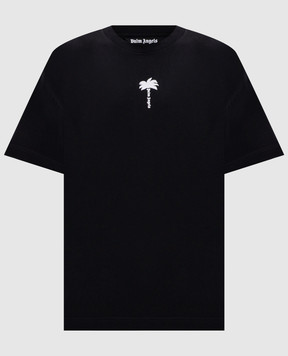 Palm Angels Black T-shirt with print PAMAA001JR008