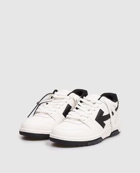 Off-White Out Of Office white leather sneakers with emblem OMIA189C99LEA019