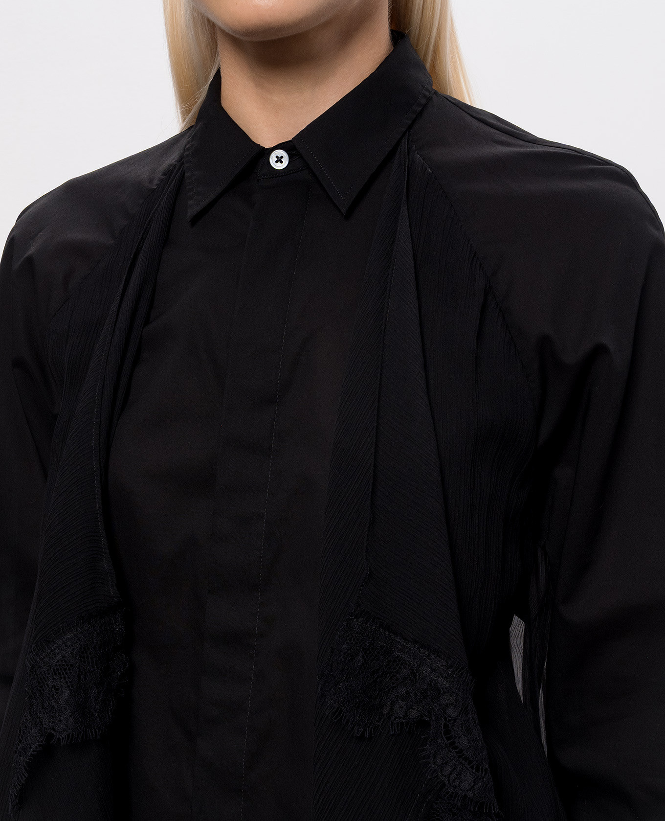 Black Sini blouse with silk Ann Demeulemeester 5