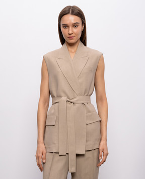 Brunello Cucinelli Beige linen vest MH1267754