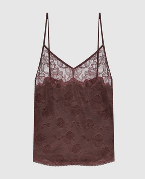 Max & Co Brown FILTRO top with lace MCOFILTRO