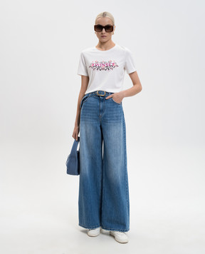 Twinset White T-shirt with embroidered logo 261LB2NFF
