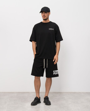 Comme des Fuckdown Black T-shirt with print FMS6CFABM01998