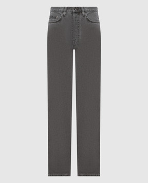 Toteme Grey jeans with logo patch 241WRB1211FB008330