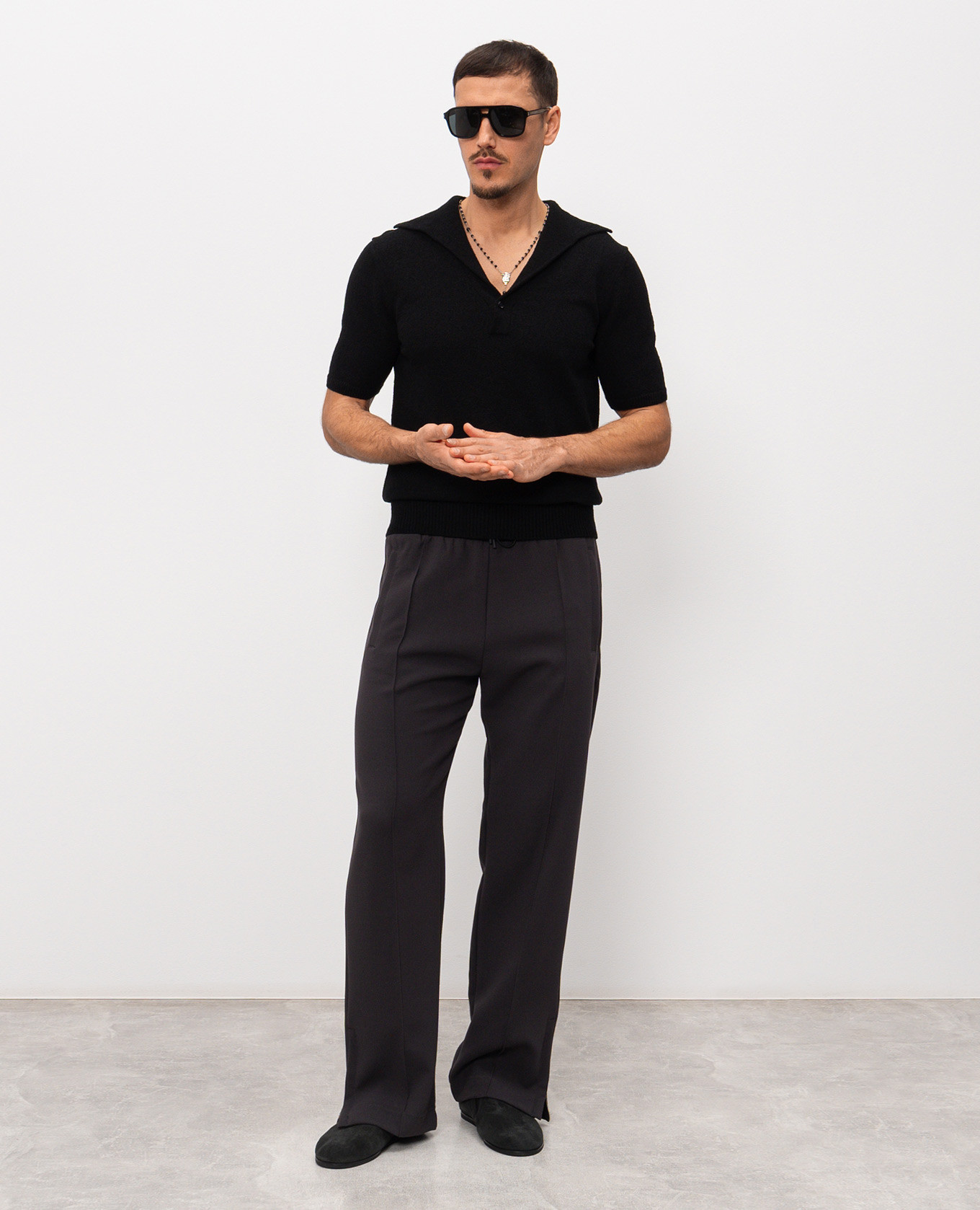 

Black polo shirt with monogram embroidery Dolce&Gabbana