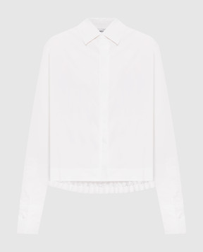 Simkhai Kacey White Cropped Shirt with Lace 2262105PK