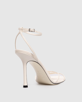 Jimmy Choo Leo white leather sandals 1998LEO100NAP