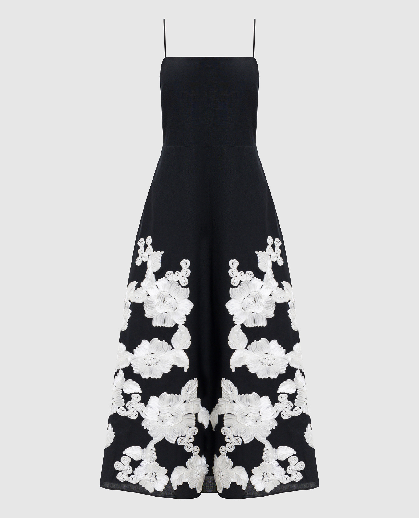 

Annabella Soutache Black Linen Midi Dress Simkhai