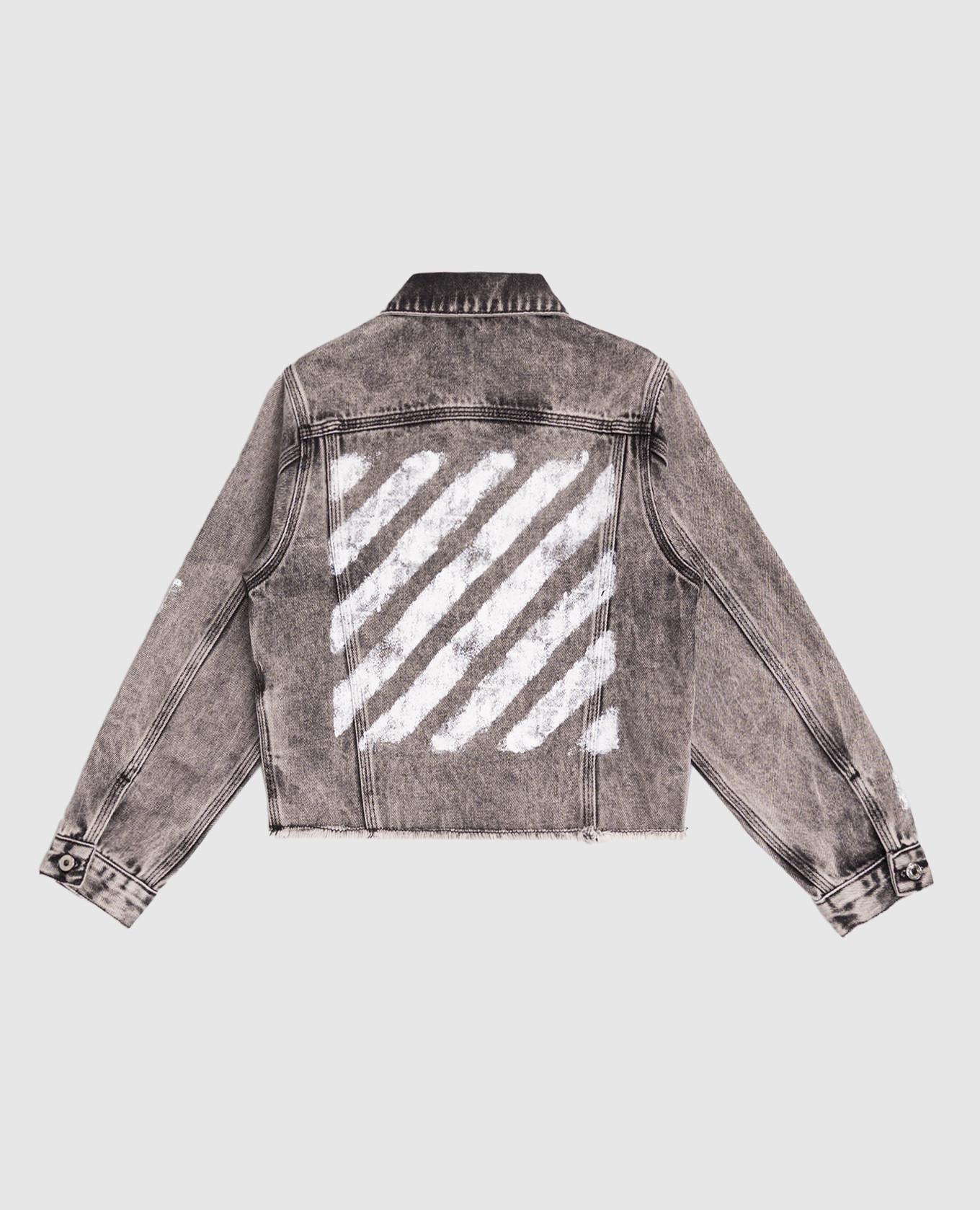 

Children's gray denim jacket with logo print Off-White, Grey
