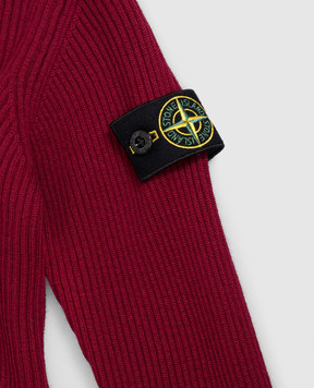 Stone Island Children's burgundy wool sweater L2S165100010S0C0214