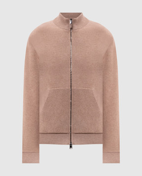 Canali Beige cardigan with wool and cashmere MK02487C1245