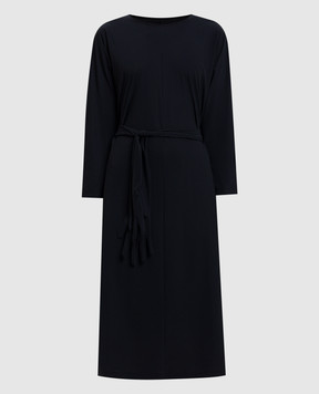 Maison Margiela MM6 Black midi dress with belt S52DG0033M20178