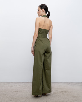 Twinset Green jumpsuit with open back 261TT2221