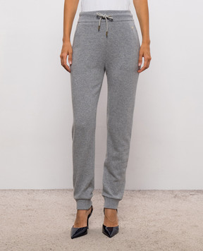 Balmain Grey cashmere and merino wool joggers PA0000000066