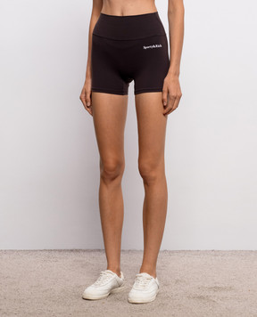 Sporty & Rich Brown Serif shorts SH058711300BR29