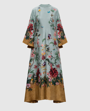 La DoubleJ Green printed silk maxi dress DRE0232SIL001ZOF06