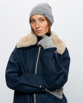 Herno Gray cashmere hat BER00085D71047