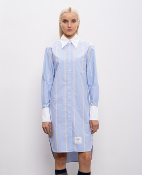 Thom Browne Blue striped shirt dress FDSF50CF0662