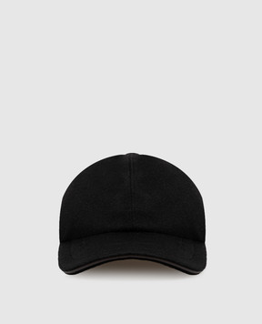 Castangia dal 1850 Black cashmere cap BH02