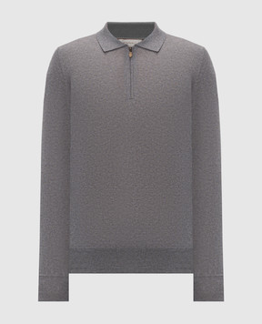 Canali Gray wool polo shirt MK01149C0572
