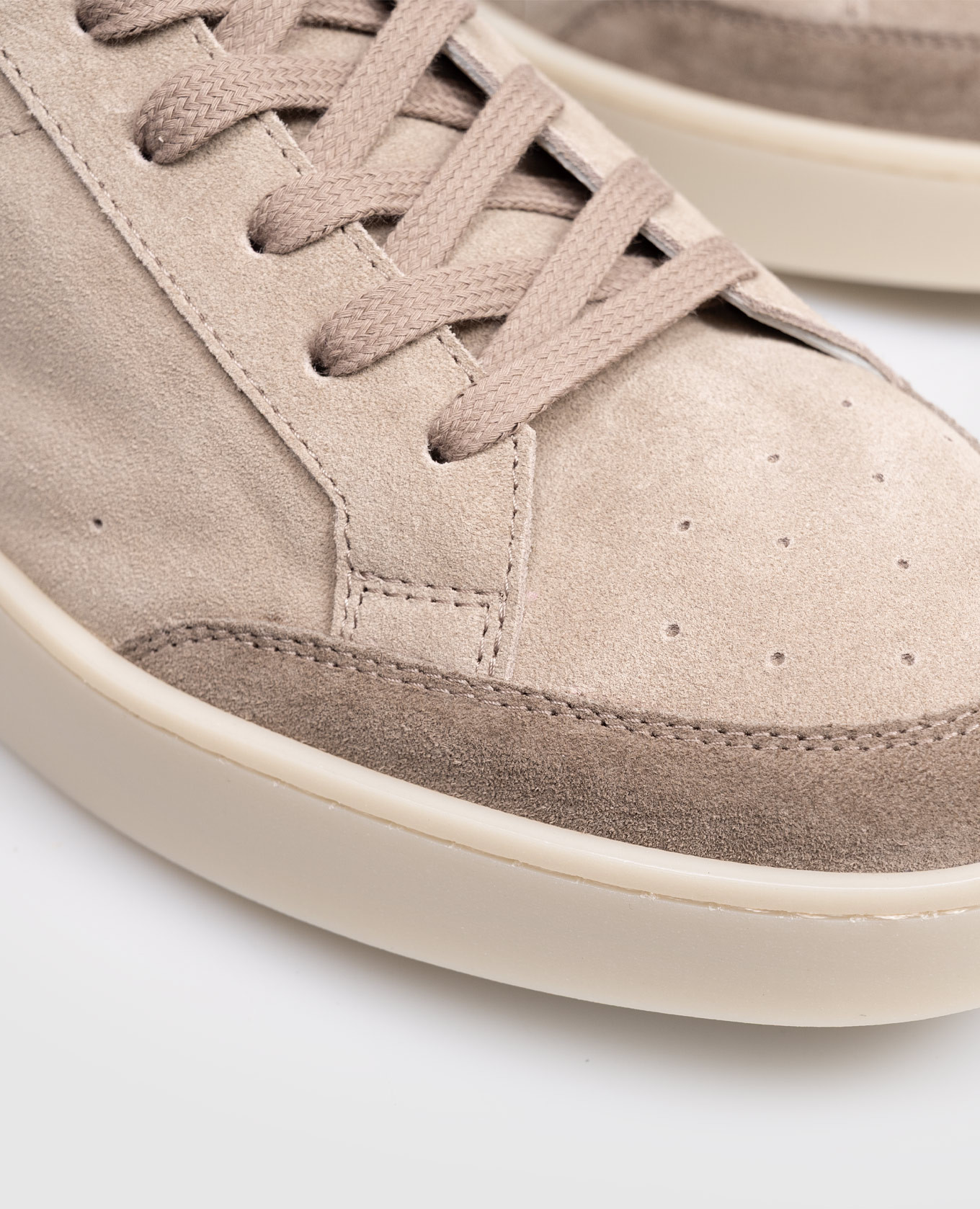 Beige suede sneakers with logo Canali 5