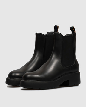 Santoni Black leather Chelsea boots WTEW72486NERHVRF