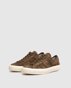 Tom Ford Brown suede Cambridge sneakers J0974LCL123N