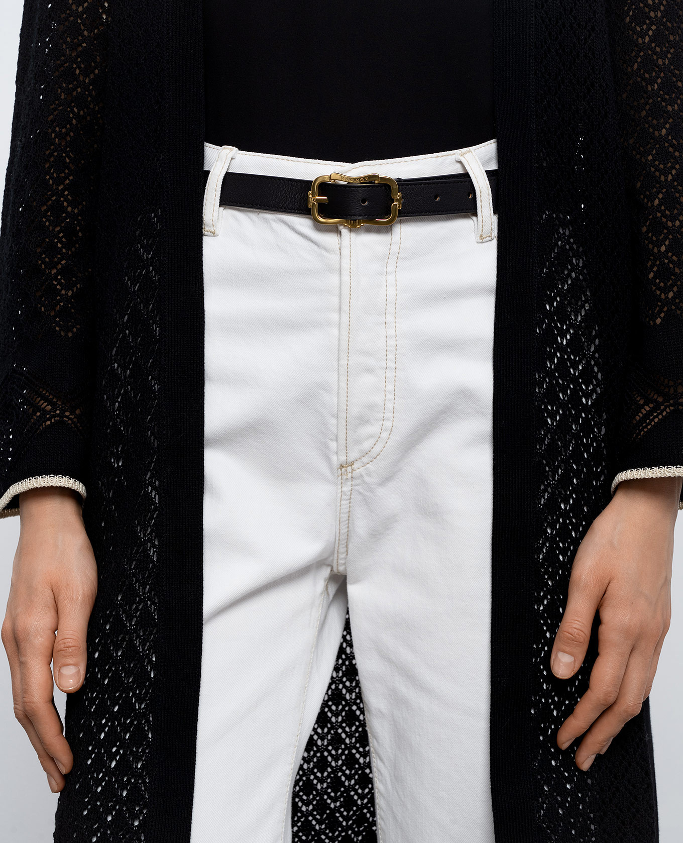 

Black leather belt Agnona