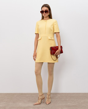 Valentino Yellow wool and silk mini dress 9B3VAL251CF