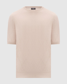 Peserico Beige T-shirt with a pattern R59488F149173Q
