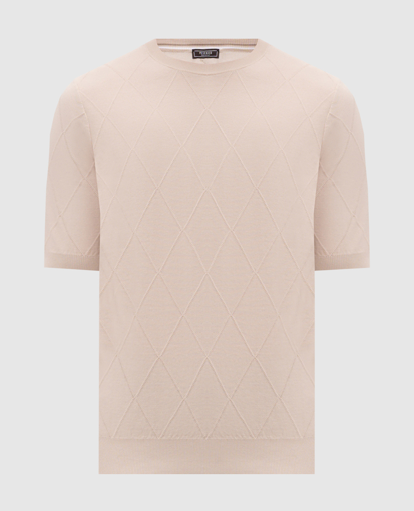 Beige T-shirt with a pattern