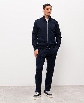 CAPOBIANCO Blue tracksuit with logo plate 20M451BI0020M708BI00