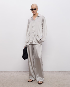 Maison Margiela MM6 Gray silk pajama pants MJH220050