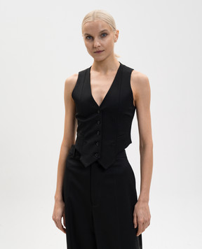 Vetements Black wool vest WE76TV360B