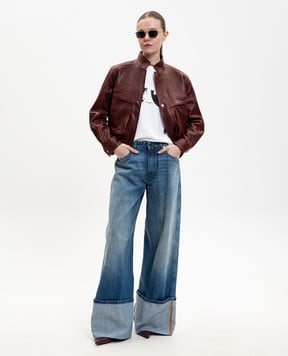 Babe Pay Pls Burgundy leather jacket 2508AMAZON