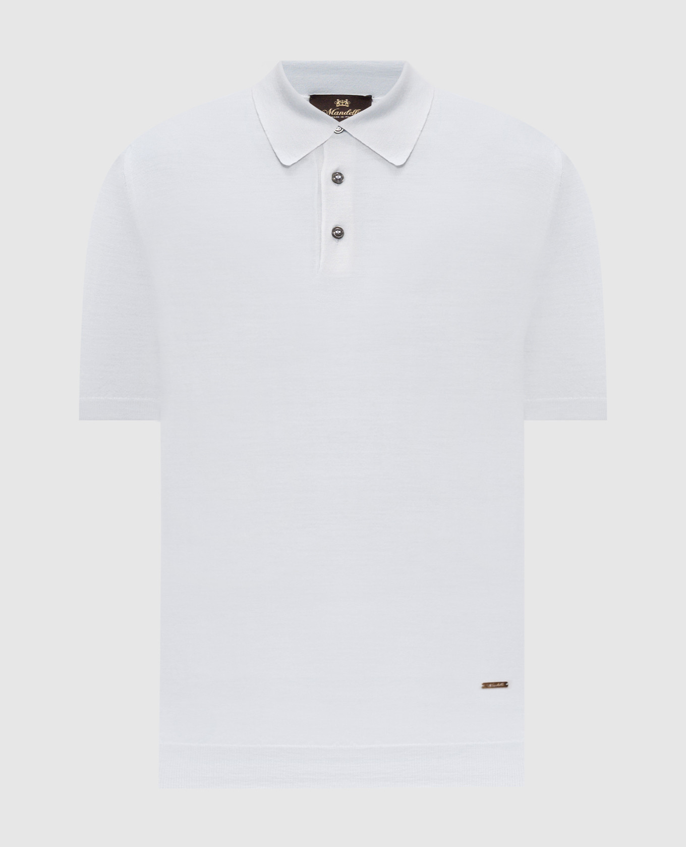 Blue wool polo shirt