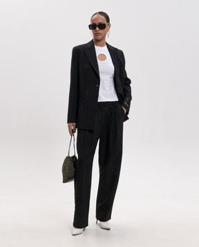 Off-White Black striped wool jacket 2FG00476T