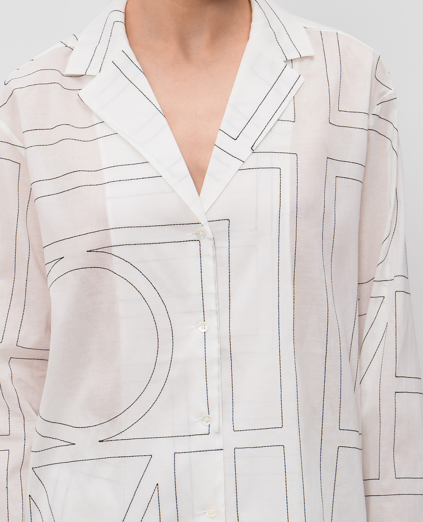 

White shirt with monogram embroidery Toteme