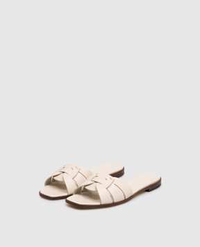Doucal's Ivory leather flip-flops DD8696DEGNUF073
